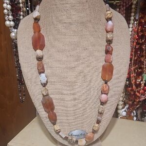 Elegant Barse Multi-Genuine Stone Beaded Necklace NWT 925 Sterling
